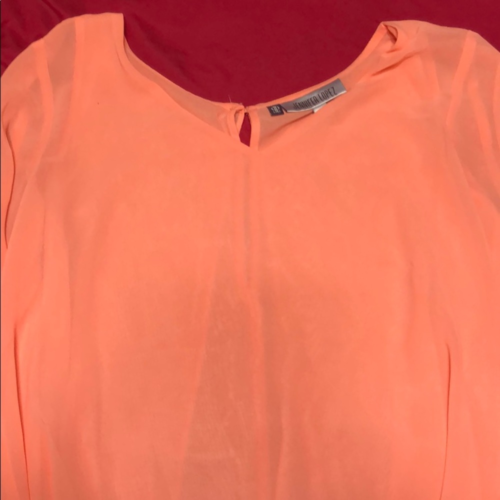 Peach Flowy Top